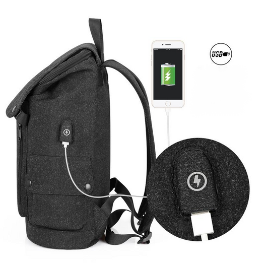 Mochila Retro Casual para Hombre - Diseño Minimalista Estudiante - Image 2