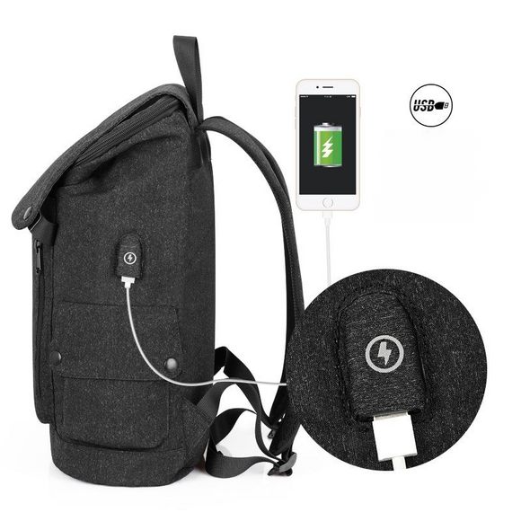 Mochila Retro Casual para Hombre - Diseño Minimalista Estudiante