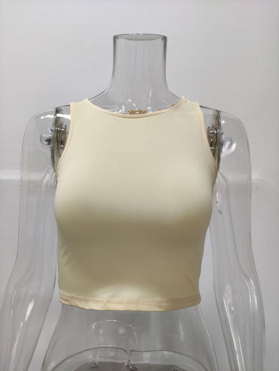Musculosa Deportiva Cuello Redondo Estilo Europeo y Americano - Image 17