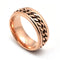 Mens Stainless Steel Spinner Rings Men Cool Fidget Band Rose Dorado 6