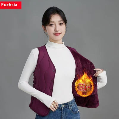 Chaleco Acolchado Térmico Ajustado para Mujer con Forro Polar - Image 10