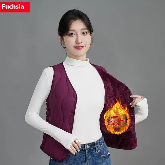 Chaleco Acolchado Térmico Ajustado para Mujer con Forro Polar - Image 10