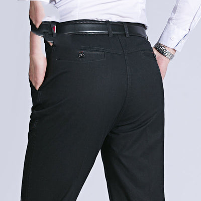Pantalones Casuales Rectos Sueltos Cintura Alta para Hombre Maduro - Image 18