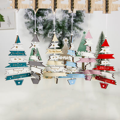 Adorno Colgante Árbol de Navidad Pintado Multicolor - Image 12