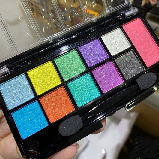 Paleta de Sombras Multicolor Azul Verde Púrpura Amarillo - Image 4