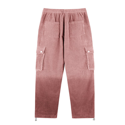 Pantalones Corduroy Retro Americano con Bolsillos y Cintura Ajustable - Image 3