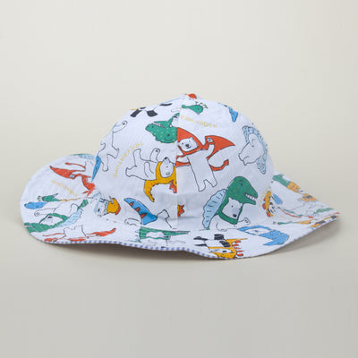 Gorro de Pescador Infantil con Estampado de Animales Cartoon para Niños y Niñas