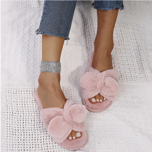 Pantuflas Coreanas Abiertas con Moño - Cálidas y Cómodas para Casa - Image 10
