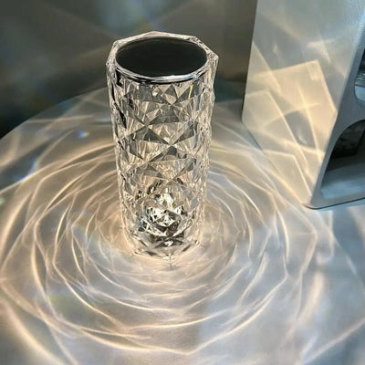 Lámpara de Mesa Cristal Diamante con Carga USB - Luz Nocturna Decorativa Recargable - Image 17