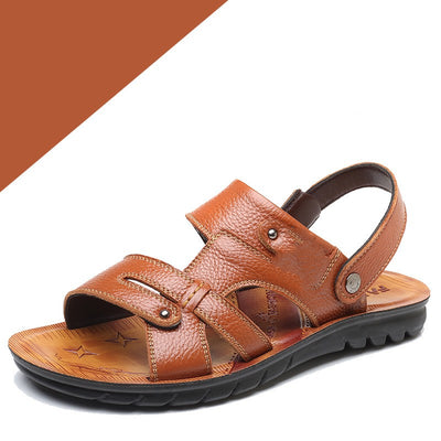 Sandalias de Cuero Genuino para Hombre con Suela Antideslizante Dual - Image 4