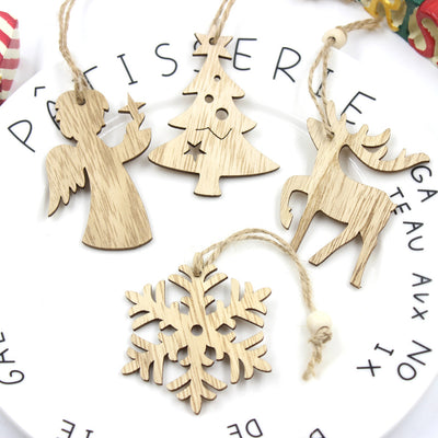 Adorno Navideño de Madera - Reno con Copo de Nieve
