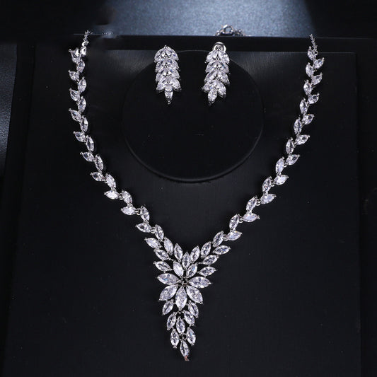 Conjunto de Collar de Cristal Elegante para Mujer
