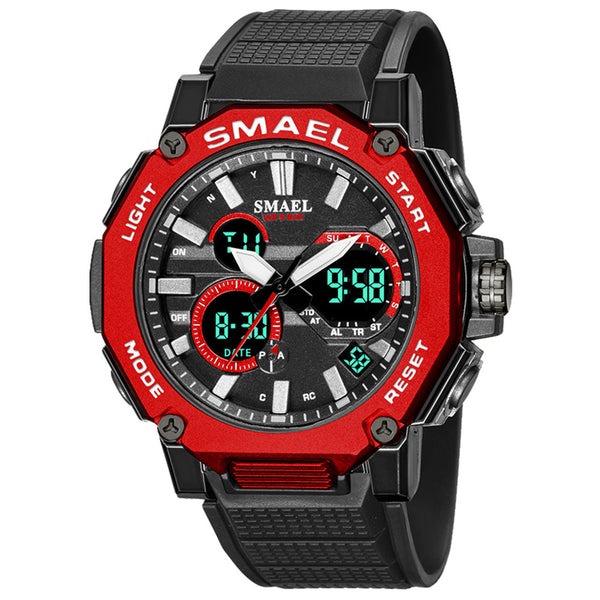 Reloj Deportivo Dual Display Resistente al Agua con Luz Nocturna