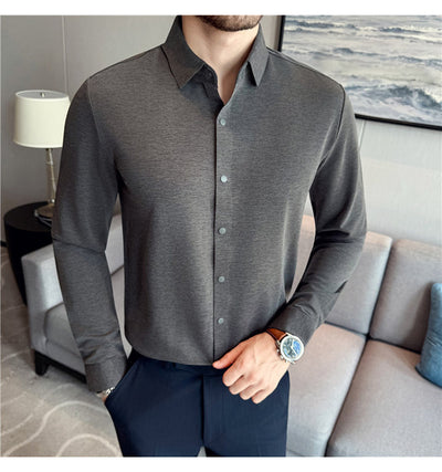 Camisa Stretch Sin Costuras para Hombre con Botones Reforzados - Image 23