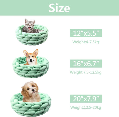 Cama Redonda Tejida para Gatos - Nido Boho de Algodón Cómodo - Image 13