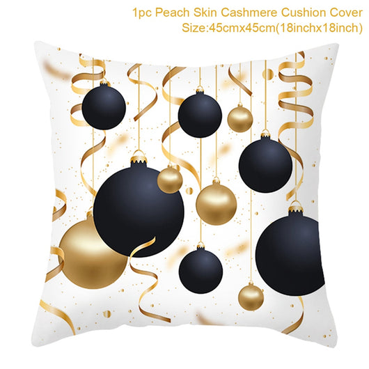 Funda de Almohada Navideña Estampada en Lino - Image 13