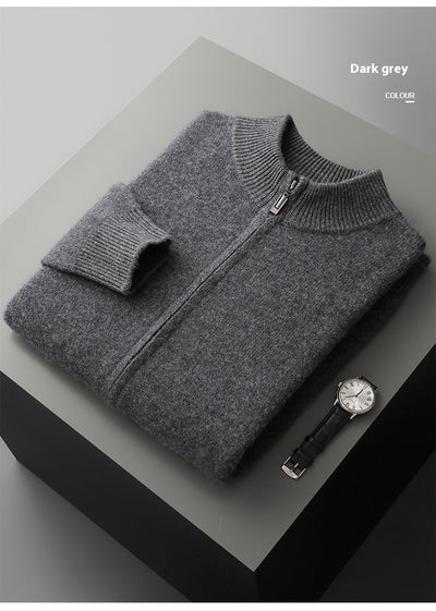 Cardigan de Lana para Hombre con Cuello Alto y Cierre de Cremallera - Image 28