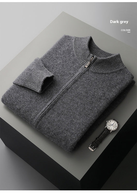 Cardigan de Lana para Hombre con Cuello Alto y Cierre de Cremallera - Image 28