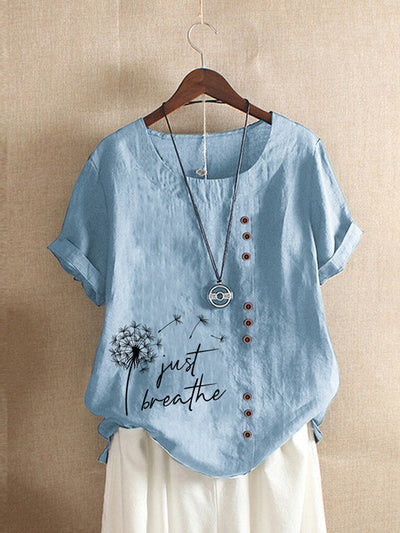 Camiseta Vintage Estampada Cuello Redondo para Verano - Image 16