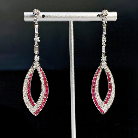 Aretes Hueco con Borla Larga para Mujer - Image 2