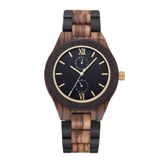 Reloj de Madera Multifuncional para Hombre con Movimiento de Cuarzo - Image 6