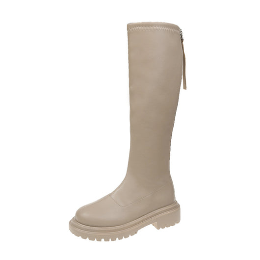 Botas Altas Blancas con Suela Gruesa Estilo Caballero - Image 10