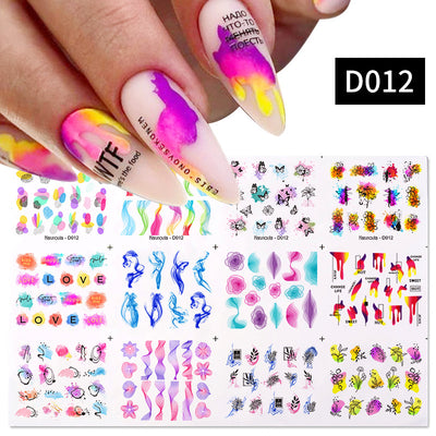Calcomanías de Diseño de Uñas Arcoíris con Transferencia DIY - Image 4