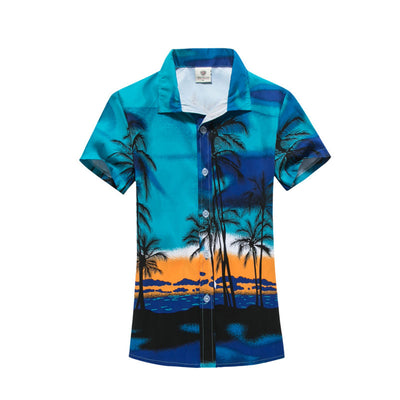Camisa Casual Estampada de Solapa para Hombre y Mujer - Image 8