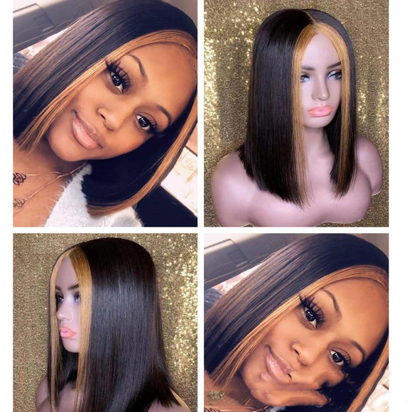 Peluca Ombre Degradado de Encaje Transparente con Cabello Humano