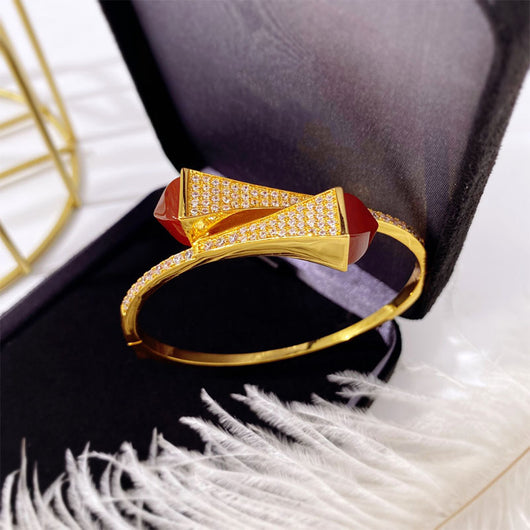 Pulsera Doble Pagoda con Diamantes para Mujer - Image 14