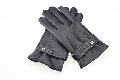 Guantes de Cuero Impermeables para Pantalla Táctil de Dedo Completo - Image 5