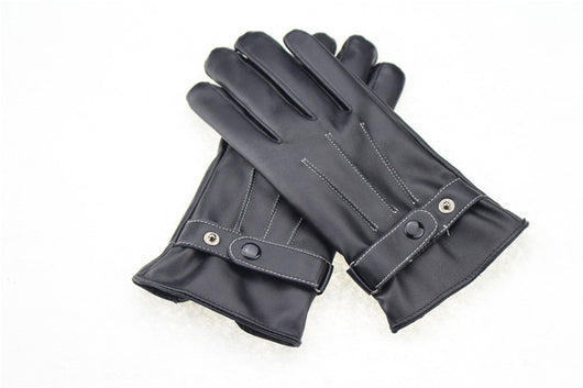 Guantes de Cuero Impermeables para Pantalla Táctil de Dedo Completo - Image 5