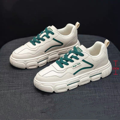 Zapatillas Blancas Casuales con Suela Gruesa y Malla Transpirable - Image 11