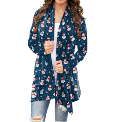 Cardigan Navideño Estampado de Manga Larga para Mujer - Image 13