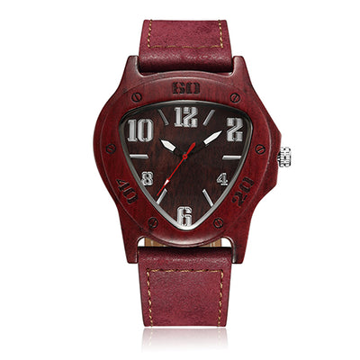 Reloj de Madera Triangular Estilo Europeo Minimalista - Image 8