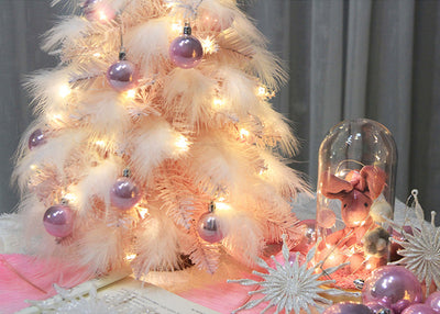 Árbol de Navidad Decorativo de Escritorio con Plumas - Image 7