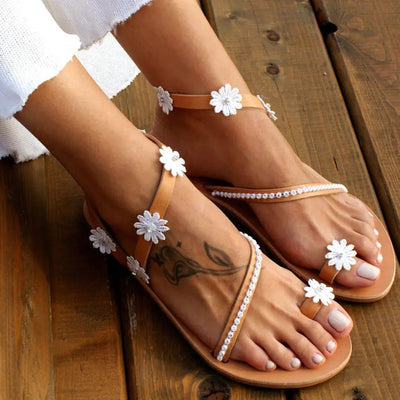 Sandalias Romanas Planas para Mujer - Cómodas y Elegantes para Playa - Image 9