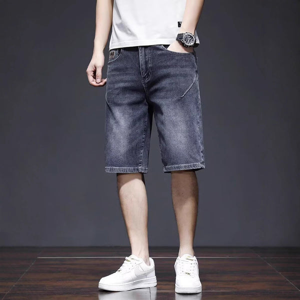 Shorts de Mezclilla Rectos Ligeros para Hombre - Perfecto para Verano