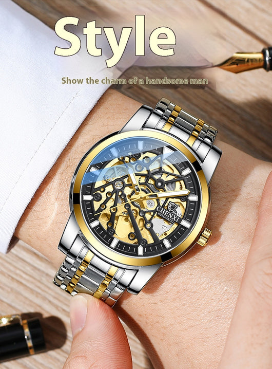 Reloj Mecánico Automático con Esfera Transparente Resistente al Agua - Image 9