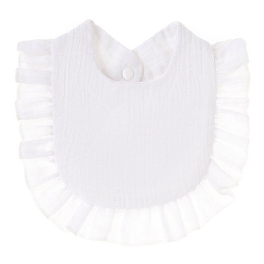 Babero de Gasa de Algodón con Encaje y Bolsillo Absorbente - Image 2