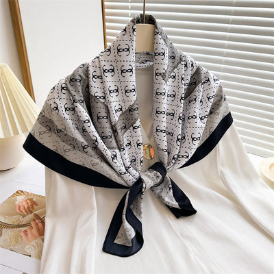 Chal Hijab Protector Solar con Bloques de Color Floral - Image 70