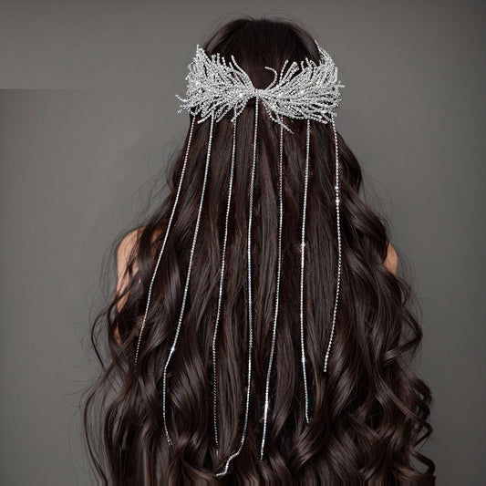 Diadema Larga con Borlas Estrellas - Accesorio Elegante