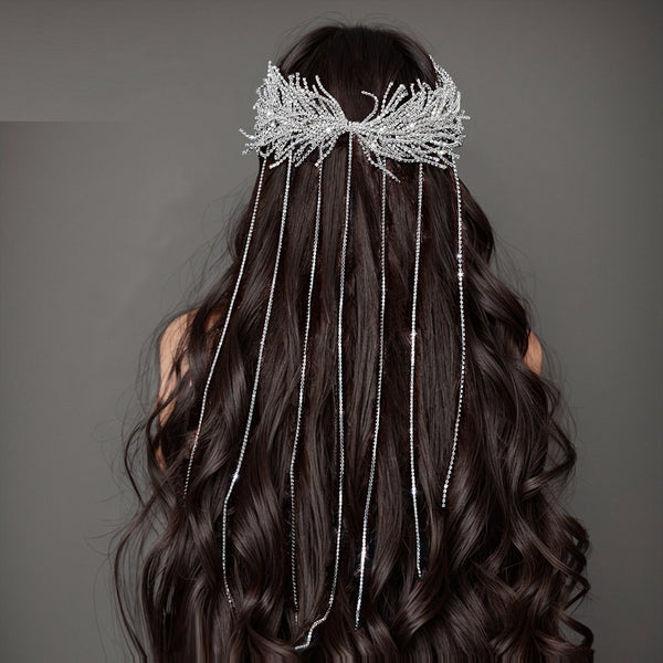 Diadema Larga con Borlas Estrellas - Accesorio Elegante