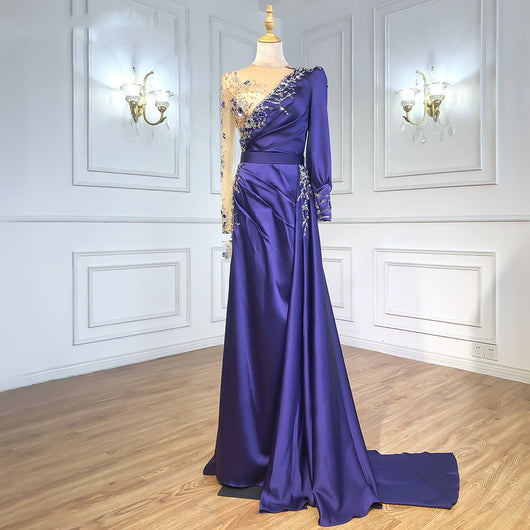 Vestido Rojo Vino Satinado Cuello Redondo Ajustado