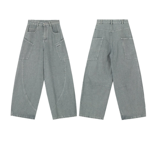 Pantalón Ancho Suelto de Diseño Moderno con Efecto Estilizador - Image 13