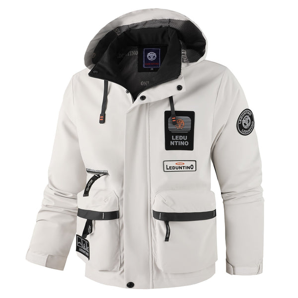 Chaqueta de Trabajo Tipo Piloto con Capucha para Hombre