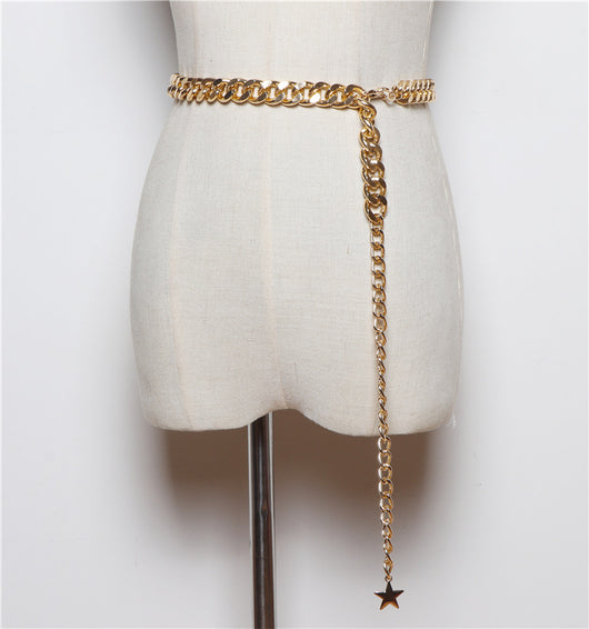 Falda Camisa Versátil con Cadena de Cintura - Image 8