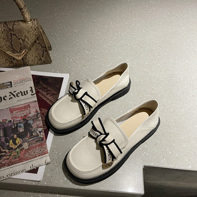 Zapatos Planos de Cuero con Punta Redonda - Estilo Casual Coreano para Mujer - Image 10
