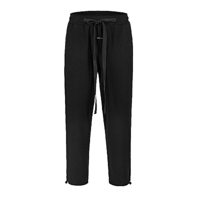 Pantalones Largos Retro con Cordón Ajustable Gris Niebla - Image 11