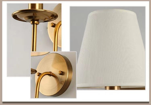 Aplique de Pared Doble Cabezal Estilo Antiguo Cobre Europeo para Dormitorio - Image 11